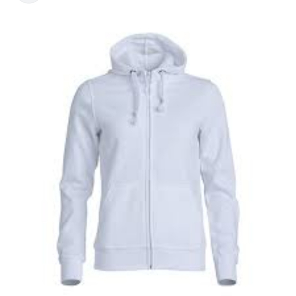 White zip up sweater
